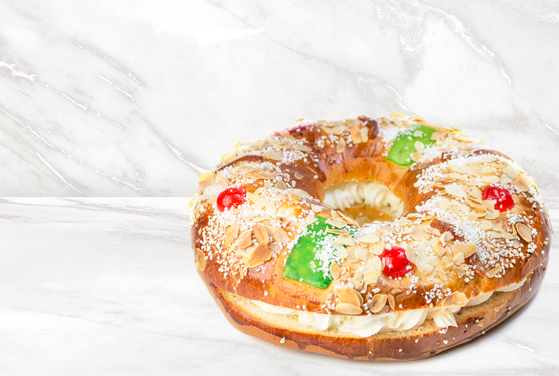 Roscón de Reyes recién horneado de El Riojano